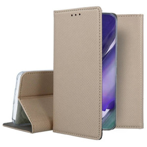 Кожен калъф тефтер и стойка Magnetic FLEXI Book Style за Samsung Galaxy Note 20 Ultra N985F / Samsung Galaxy Note 20 Ultra 5G N986B златист
